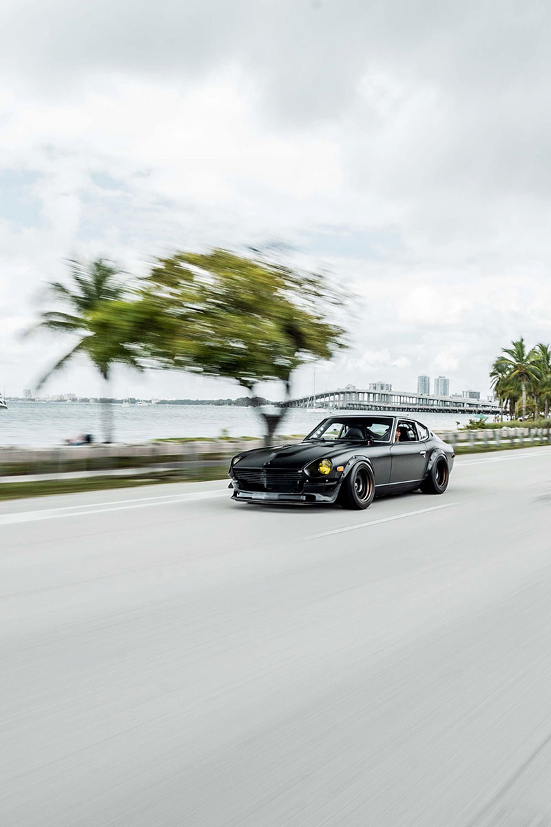 Datsun Z on the road in Miami
